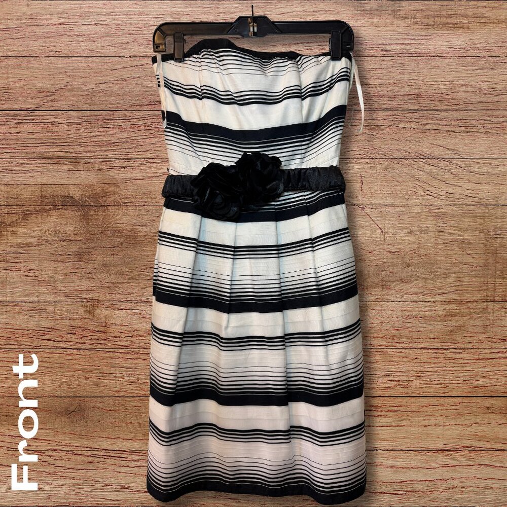 White House Black Market Strapless Striped Party Dress - Size 2